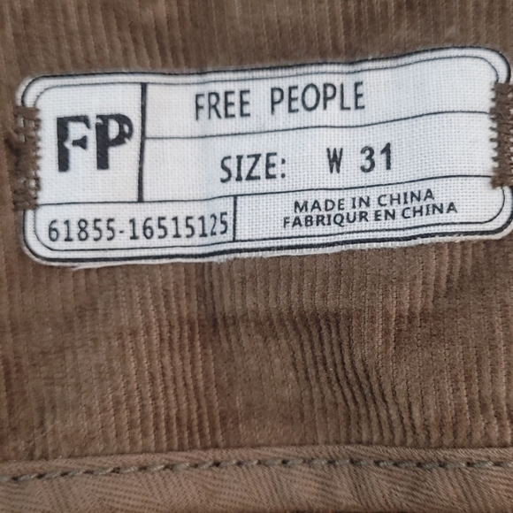 Free People Jolene Corduroy Flare Bellbottoms  in Light Military Green - Size 31 - Picture 10 of 12